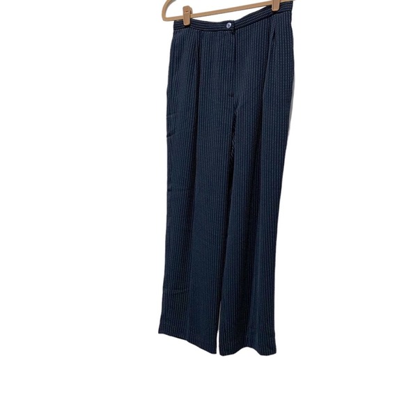 Liz Claiborne Collection - dress slacks, navy w/beige ticking, lined, size:12P - Picture 2 of 9